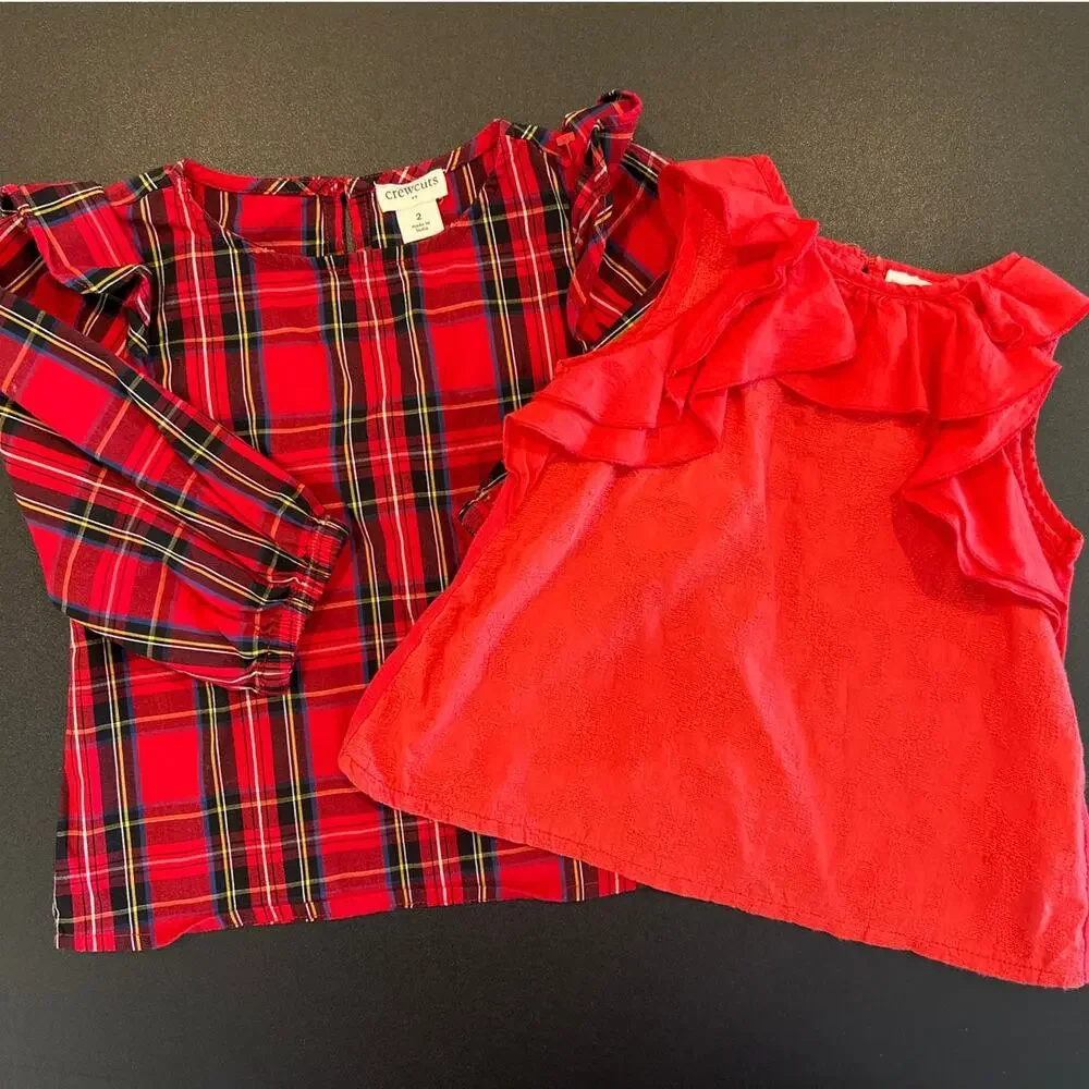 6 Piece Holiday Top Bundle Sweet Wink J.Crew Zara Thanksgiving Christmas, 2T